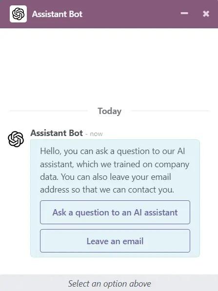 Standalone chatbot in Chat GPT integration with Odoo, Unitsoft