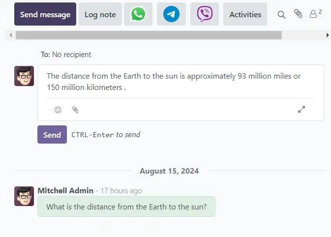 Live chat support 1, Chat GPT integration with Odoo, Unitsoft