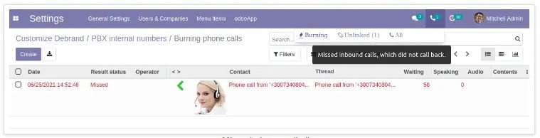 Налаштування 1 в інтеграції Binotel і Odoo, Unitsoft