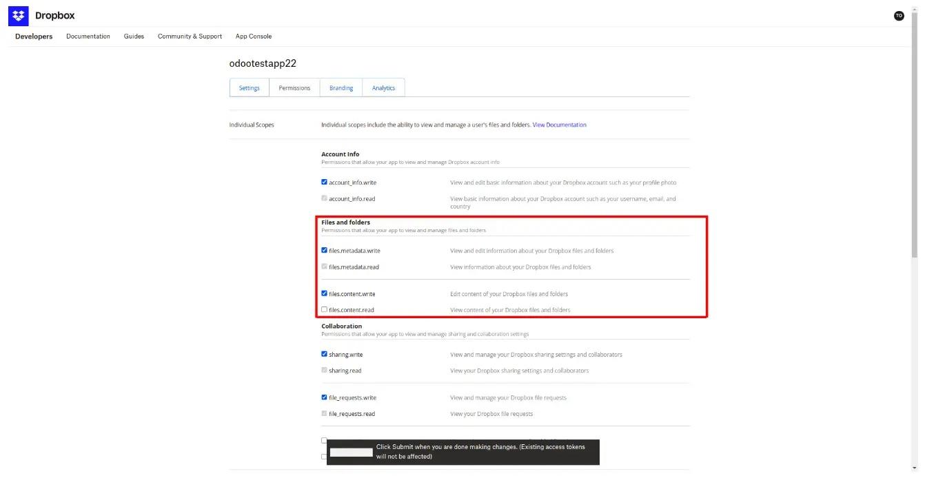 Dropbox integration guide for Odoo - Step-by-step setup