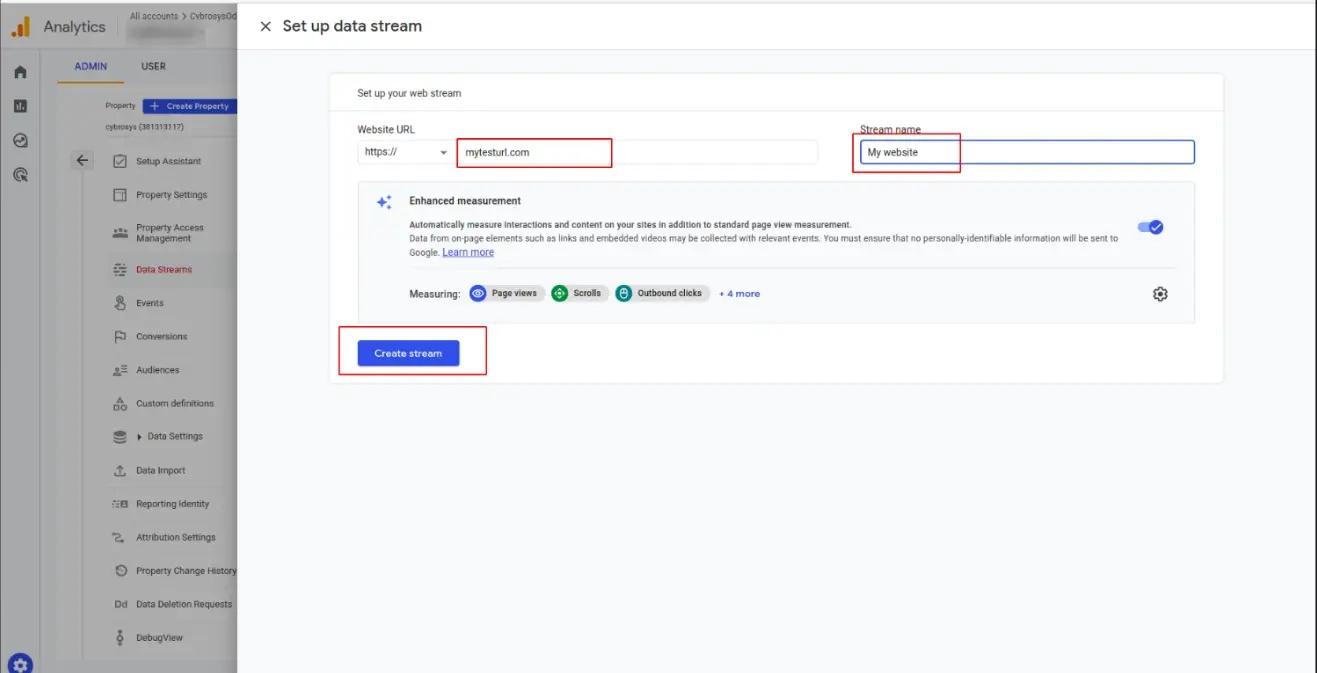 Створення потоку в в Google Analytics, Unitsoft