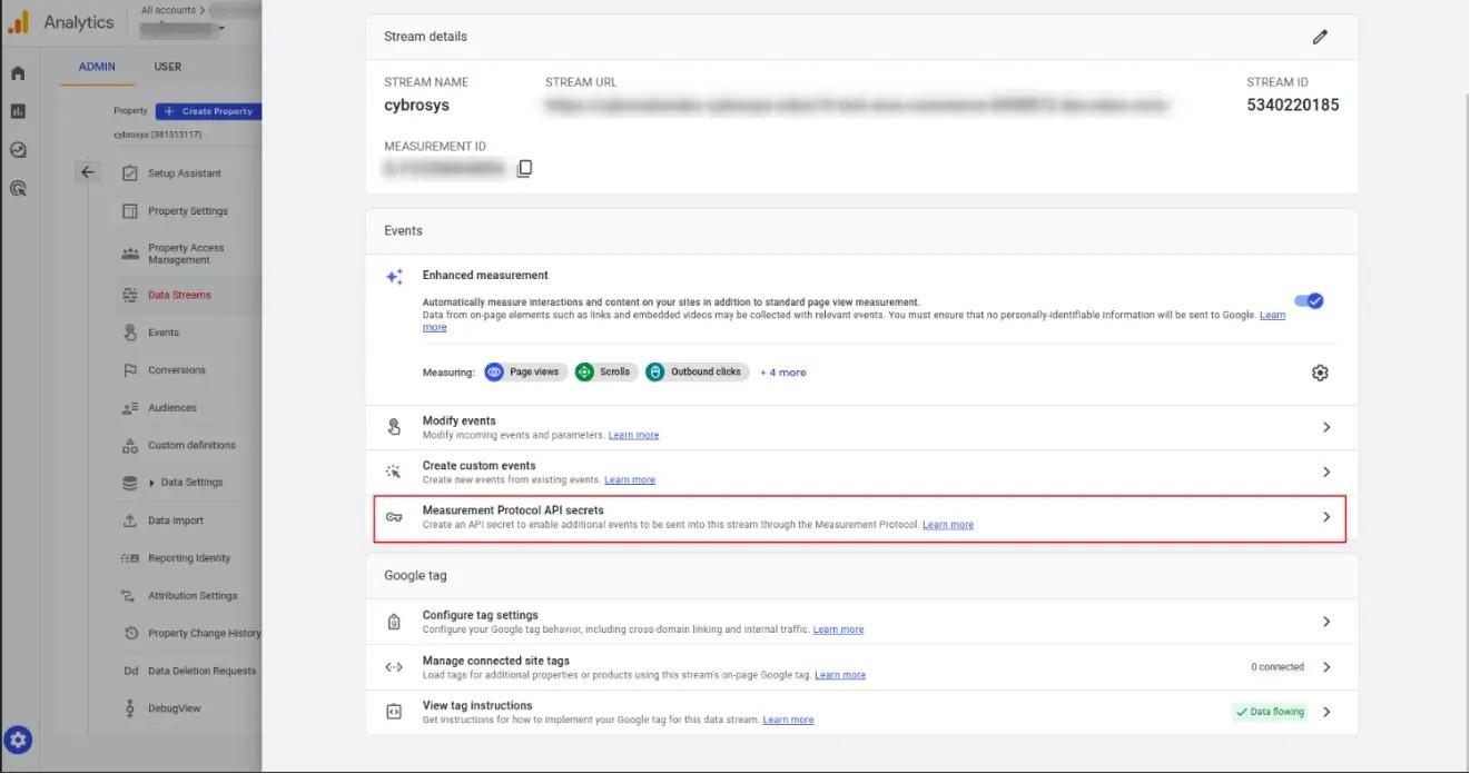 Створення секрет АРІ в Google Analytics, Unitsoft