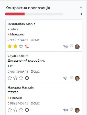 Етап контрактна пропозиція в рекрутингу в Odoo, Unitsoft