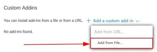 Додати спеціальну надбудову в Outlook