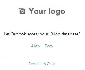 Підключення плагіна Outlook до бази Odoo