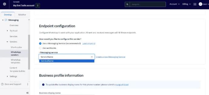 Конфігурація у Twilio